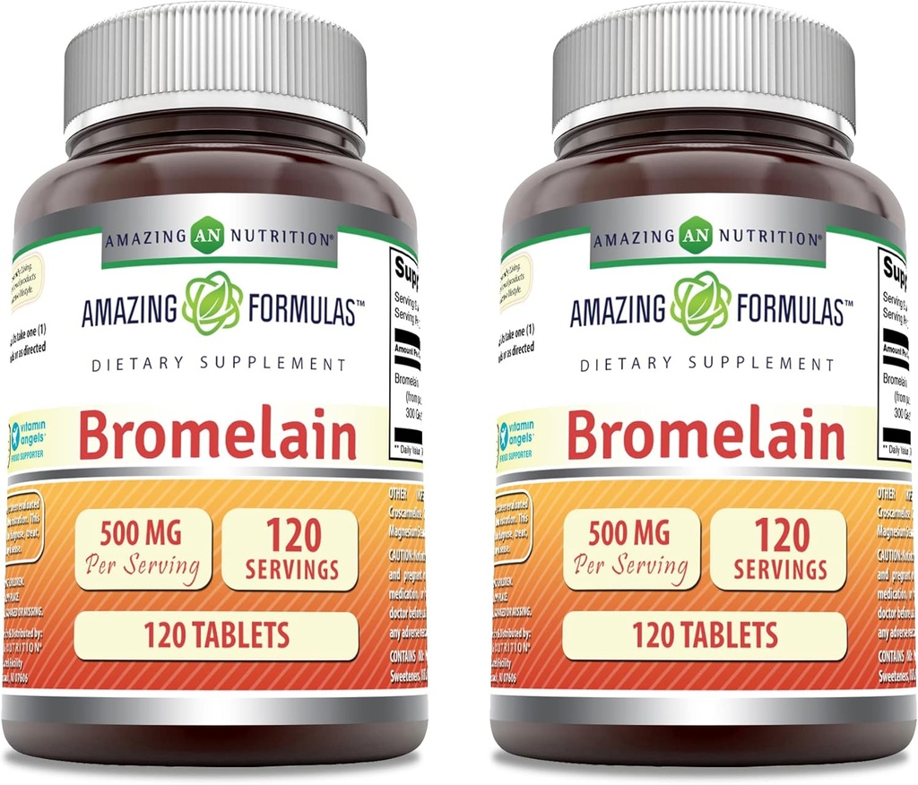神奇的公式 Bromelain 500 Mg 平板电脑 补充 QQ Non-GMO QQ Gluten Free QQ 在美国制造 (120 Counter QQ 2 Pack)