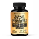 Shilajit 1000mg, Irish Sea Moss 100mg, Ashwagandha 100mg, Tongkat Ali, Boron, Magnesium, PQQ & More | 60 Capsules - 30 Days Supply| Fulvic Acid Veg Capsules| Vegan| Gluten Free | Non-GMO