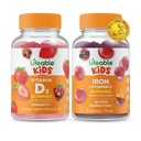 Lifeable Vitamin D Kids + Iron & Vitamin C Kids, Gummies Bundle - Great Tasting, Vitamin Supplement, Gluten Free, GMO Free, Chewable Gummy
