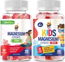 Gummie di Magnesio per Bambini & Adulti - 500mg - Cuciture di Magnesio Calma - Magnesio Citrato Chewable Supplement per Mood & Muscle Support