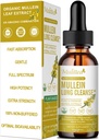 Multitea Mullein lašai Lungs & Limfy Drainage- 5 -in-1 žolių ekstraktas skystas su marmuro šaknis, Elderberry, Licorice Root- Lung Cleanse & Kvėpavimo priedas - Non- GMO, Vegetarian-2 Fl Oz