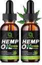(2-Pack) High Potency Hemp Oil - 1 000 000 Maximal Styrka - Hjälper Relaxation, Stress, Calming, Sleep - Organic Hemp Oil Extract - Vegan, Immunization Support, Non-GMO
