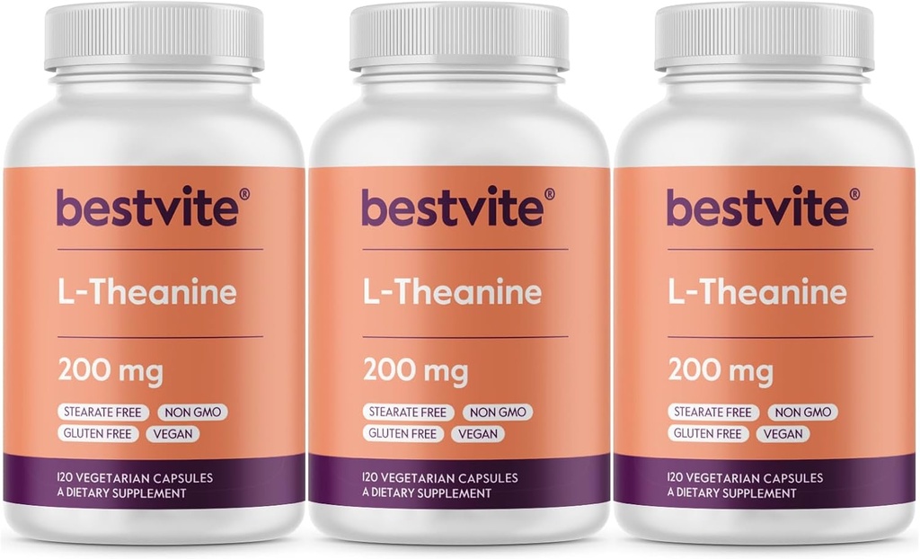 BestVICKL-theanine 200mg (360 Cuntsia capsolles) (201 x 3) - No Steatrys - เวก้า - Not GMO - Gluten Free
