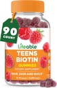 Lifeable Youth Biotin 10000mcg Gummies | Vitamin B7 | Vegan Biotin Təhlükəsizlik üçün böyük Tasting Biotin Gummies Saç Uşaq, Gənc Skin və Nails üçün Biotin Vitamini | Uşaqlar üçün Biotin Vitamini | 90 Gummies