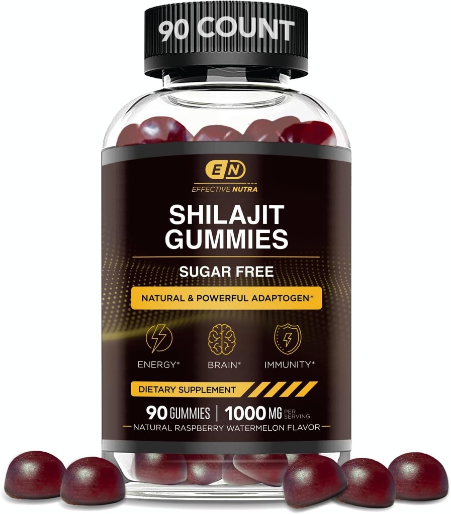 VAIKUTTAVAA NUTRA Shilajit Gummies 1000 mg ... Pure Shilajit Hartsi energialle, aivoille ja immuniteetille...