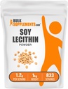 BulkSupplements.com Soy Lecithin Powder - Lecithin Supplement, Lecithin Powder Food Grade - Glutenfrei, 1200mg pro Servierung, 5kg (11 lbs) (Pack mit 5)
