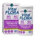 Vital Planet - Vital Flora Probiotics for Women Over 55 Daily Shelf Stable Probiotic 60 Billion CFU, 60 Diverse Strains, 7 Organic Prebiotics, Immune Support and Digestive Health 60 Capsules