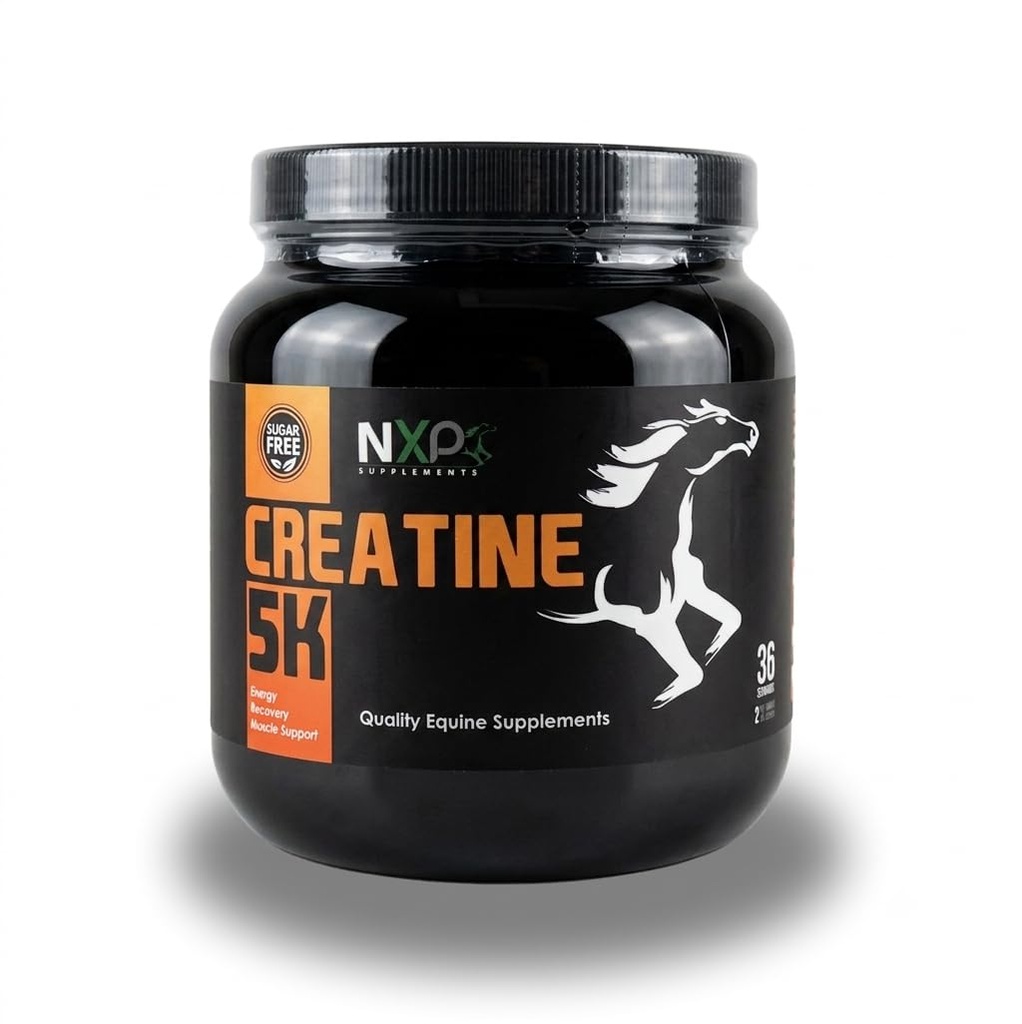 Creatine 5K Powder for Horses - 2 lb (36 Servings) | Pure Creatine Monohydrate ATP Energy, Muscle Strength & Recovery Support | Unflavored