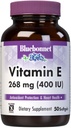 Bluebonnet Nutrition Vitamina E 400 IU (268 mg) Mixed Tocopherols Softgels, Libre Radical Portection & Cardiovascular Support, Gluten-Free, Dairy-Free, 50 Softgels, 50 Serviciones
