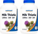 Nutricost Milk Thistle 1000 mg egyenértékű, 240 kapszula (2 csomag) - 250mg 4: 1 kivonat - vegán, nem-GMO és glutén mentes