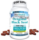Bio Absorb Black Seed Oil Capsules, 82-Day Supply, Cold Pressed Pure Black Cumin Seed Oil (Nigella Sativa) (330 softgels, 500mg)