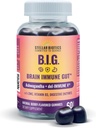 Del-Immune V + Ashwagandha - Brain Immune GutTM (B.I.G.) Gumový - All Natural Immune & Gut Podpora so zinkom, Vitamín D3 + Tráviace enzýmy (60 Gumies)