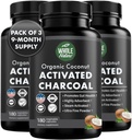 Coconut geactiveerde Charcoal Capsules, 180 Charcoal Capsules, Teeth Whitening, helpt Constipatie, Bloating, Maaggas, Heartburn, Pure Coconut Afgeleid Supplement (3)