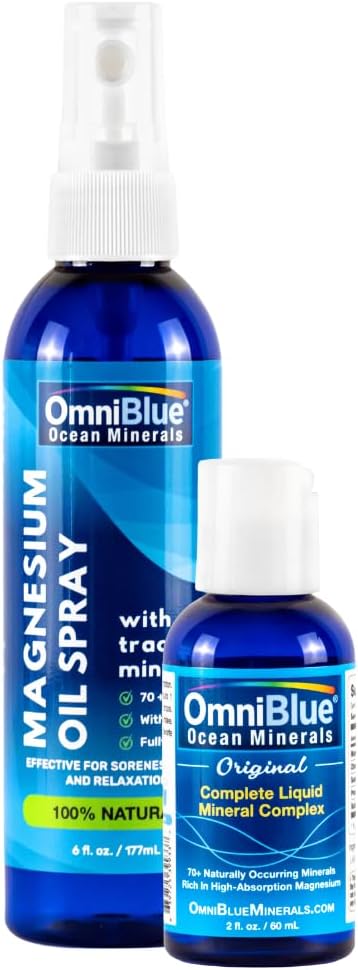 OmniBlue Ocean Minerals 2oz & Ocean Power Topical Spray 6 unc