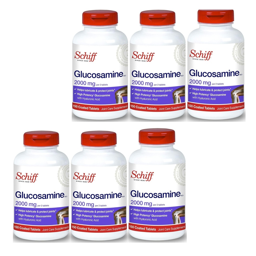 Schiff Glucosamine 2000mg with Hyaluronic Acid (Pack of 6)