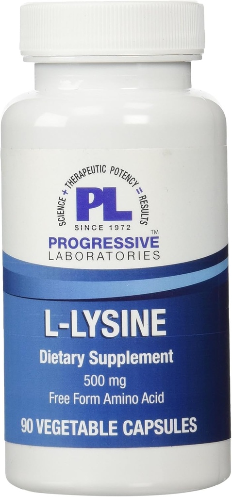 Progressiva Labs L-Lysine Supplement, 500 mg, 90 greve