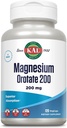 KAL Magnesi O rodant 200 mg, alta fórmula d' absorció, Cheted Magnesi per Bones de salut, Teeth, Neve i Muscle function, Vegetarian, Guten Free, 30 Servings, 120 VegCaps