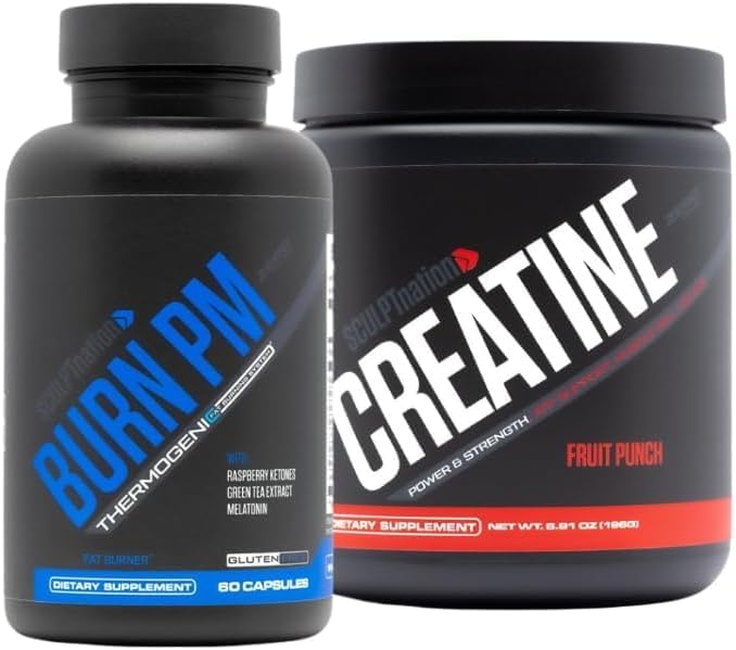 Sculpt Nation від V Shred Burn PM і Premium Creatine Fruit Punch порошок