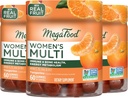 MegaFood Women's Multi - Multivitamin for Women- Gummy Vitamins- Vitamin C, Vitamin D, Zinc, Vitamin B12 & Choline-Immune Support & Bone Health- Vegetarian- Tangerine- 60 Gummies (30 Servings) 3 Pack