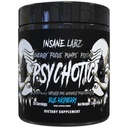 Insane Labz Psychotic Black Edition Mid Stimulant Pre Workout Powder, Energy Focus Pumps, Loaded with Creatine Beta Alanine Taurine Fueled by AMPiberry, 35 Servings (Blue Raspberry)