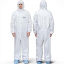 Medtecs Hazmat Suits - 6 Rozmiar Opcje - Jednorazowy kombinezon pokrywy, Medical Protective Cateral PPE Hazmat Suits