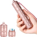Prenosne kovinske tablete Medicina Organizator - Vodoodporne tablete Primer Kompaktne tablete Potovalne škatle Tedensko Aluminum Alloy Container, 7 Day Daily Pill Organizator Imetnik za majhne tablete, Pink S