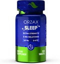 ORZAX Lo - Melatonin 5 mg, B6 bitamina eta 5-HTP osagarria - Helduentzako lo-bitaminak (120 Tablet)