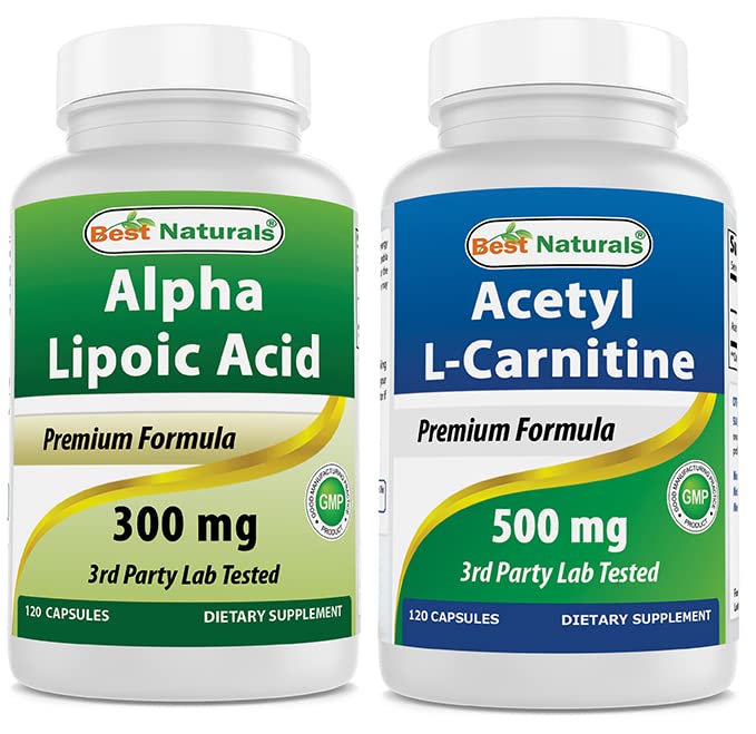 Best Naturals Alpha Lipoic Acid 300 mg & Acetyl L-Carnitine 500 Mg