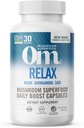 OM MUSHROO SUPERFOOD thư giãn Mushroom Capsules, 90 Bá tước, 30 ngày, Reishi Mushrooms, Ashwaganda, GABA, L-Theanine, Magnesium, thích nghi với sự hỗ trợ stress