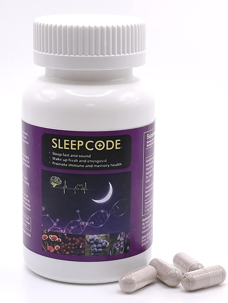 SLEEPCODE J&L Integratore naturale per il sonno veloce e rilassante (60 capsule)-L8