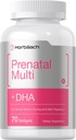 Horbäach Ženský Prenatal Multivitamin s DHA, Železo a kyselina listová CLAS124; 70 Softgels CLAS124; Non- GMO & Gluten zdarma