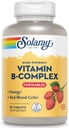 SOLARAY Vitaminas B- kompleksas Chewables, braškės, sveika energija, raudonųjų kraujo kūnelių, stresas & metabolizmo parama, 50 tablečių