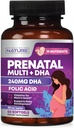 ויטמינים טרום לידתי עבור נשים - Multivitamin עם DHA, Folic Acid, ויטמין C, B12, Iron & אומגה 3 - לפני, במהלך & פוסט הריון תוספת לפיתוח צמיחה בריאה ומוח - 60 Softgels