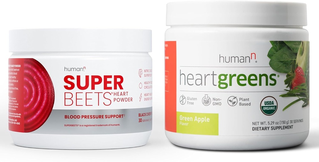 Humann SuperBeets Black Cherry Powder & Heartgreens Powders