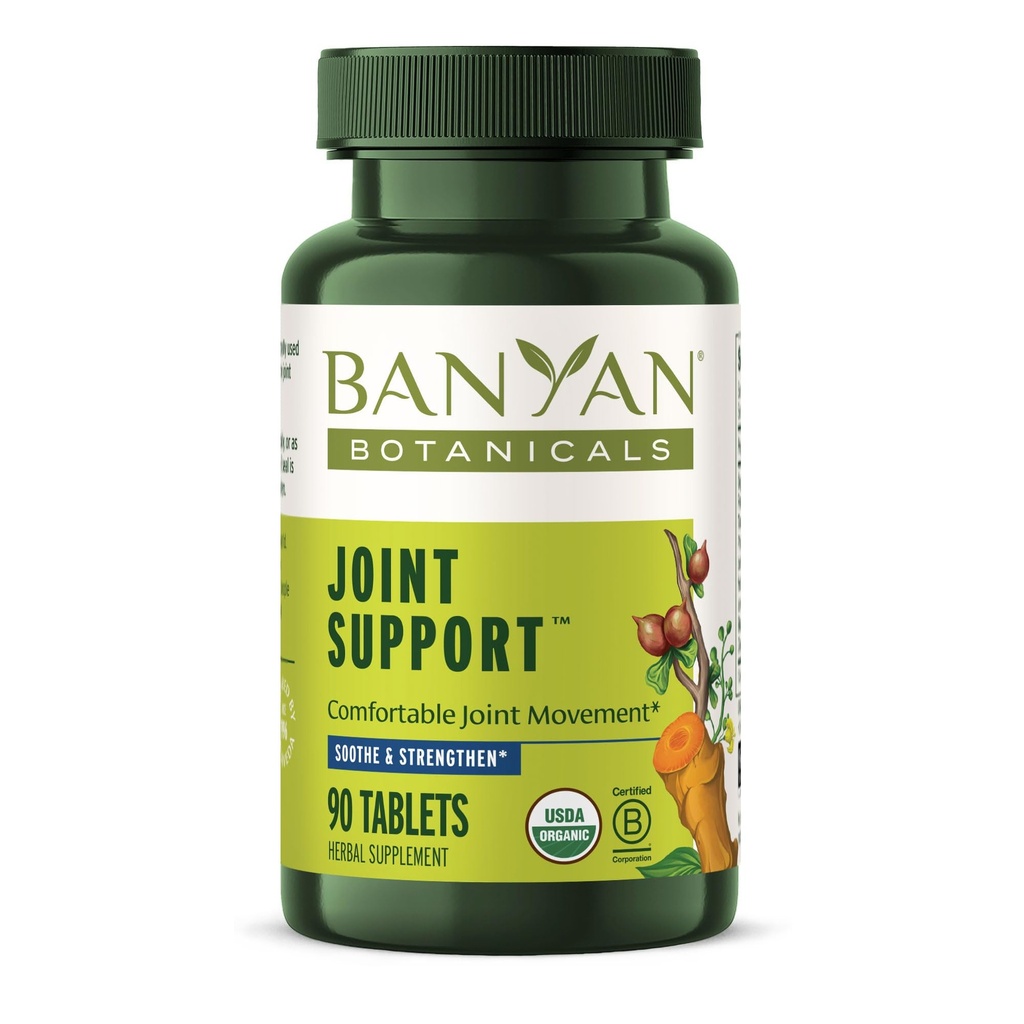 Banyan Botanicals Organic Joint Support–Advanced Mobility & Flexibility Supplement with Boswellia,Guggulu Resin & Turmeric–Natural Lubrication for Cartilage, Bones & Muscles-90 Tablets-USDA Organic