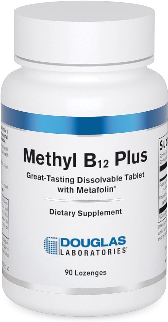 Douglas Laboratories Methyl B12 Plus tención apoya el metabolismo, la energía, la producción de células sanguíneas, el sistema nervioso y las hormonas* peru 90 Lozenges