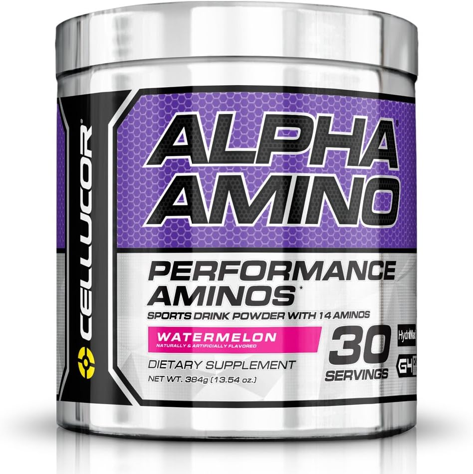 Cellucor Alpha Amino EAA & BCAA Pulver | Verzweigte Kette essentielle Aminosäuren + Elektrolyte | Wassermelone | 30 Servierungen