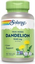 SOLARAY Dandelion Root Supplement - sunn nyre- og leverstøtte - 1,040 mg per servering - Vegan, Lab Verifisert, 60-dagers garanti - 90 Services, 180 Vegkaps