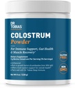 Dr. Tobias Colostrum Powder, Premium Bovine Colostrum Supplement for Immune Support, Gut Health & Muscle Recovery, 3g Per Serving, Minimum 30% IGG, Unflafected, 8 oz, 76