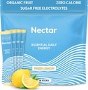 Nectar Energy Booster - Organic Caffeine, B12 & Elektroliti - Sugar Free & Zero Calorie – Zdrava kava, Energy Drink & Soda Alternative – Hidracija in energijski dodatek (Lemon 18 Powder Packets)