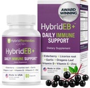 HibridEB Sambucus Elderberry Immune Dukungan dengan Vitamin C, Zinc, Vitamin D3 - Antioksidant & Suplai Kebal 1 Bulan - 9 dalam 1 Anak-Anak Hitam Elderberry dan Dewasa - 60 Capsules