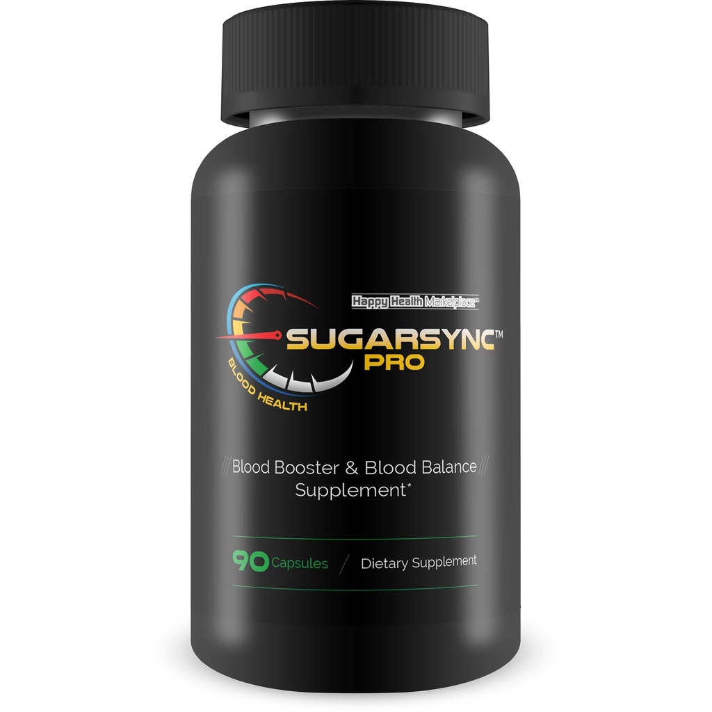 Sugar Sync Pro Blood Heath - Our Best Sugar Health Support Supplement - Support Blood Health & Balance with This Blood Balance Blood Booster Supplement - Healthy Sugar Balance - Blood Capsules