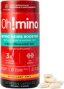 Oh!mino L-Arginine Nitric Окиснення Оксиду - Доповнення крові, Оксид азоту Booster w/Beetroot порошок для енергії, фокус, витривалість, нарощування м'язів - до & після тренування (120-Count, 30 сервірування)