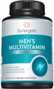 Sunergetic Premium Men’s Support Supplement – Powerful Multivitamin– Unterstützt Energie, Stamina, Endurance & Stress Management – mit Zink, Ashwagandha, Maca, L-Carnitin & Vitamine – 120 Kapseln