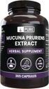 Pure Original Ingredienser Mucuna Pruriens (365 kapsler) Ingen magnesium eller Rice Fyllere, alltid ren, Lab verifisert