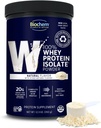 Biochem 100% Whey Isolate Protein - Naturlig smak - 12.3 Ounce, Preworkout & Immune Health - 20g Vegetarian Protein - Lätt Digestible - Uppfriskande smak - Keto Friendly & Easy to Mix.