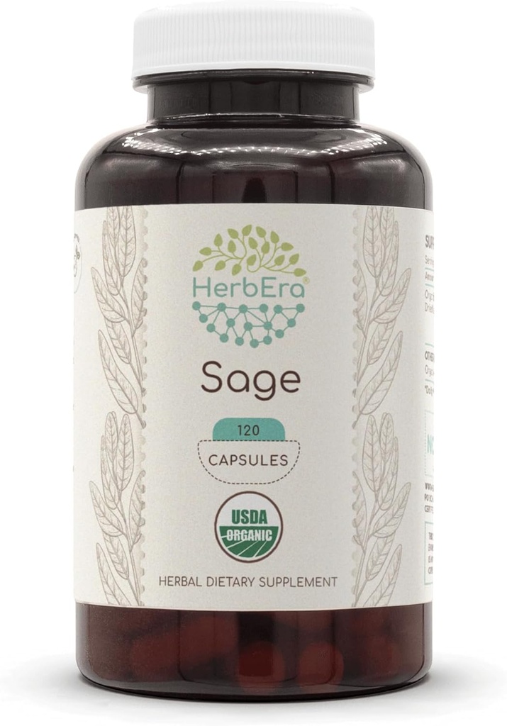 HerbEra Sage USDA Organic 120 kapselia 