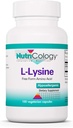 Nutriologia L-Lysine - Suport de l'Imunda, suport L-Lysine HC, Free Form Amino Acid, 500mg suplementari, Pura, Organic, Vegetarian Capules - 100 comte