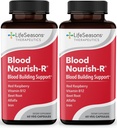 LifeSeasons Blood NAVASH-R - Iron Suplement - Non Constipating - Support Anemia, Fatigue, Paleness & Dizzy - Gedung Darah - Besi, Alfalfa, Raspberry & Vitamin B-12- 60 Capsules (Paket 2)