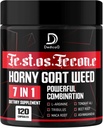 7 in-1 Ultra Test-Unterstützung mit Tribulus Terrestris Horny Goat Weed L-Arginine Maca Root Tongkat Ali Beet Root - Energy Workout Muskel Strength Support 120 Kapseln